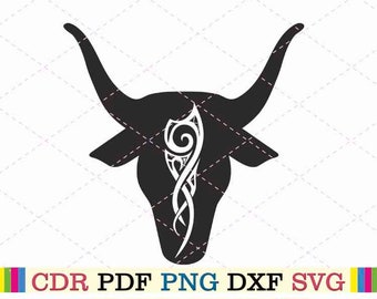 Tatuagem de cabeça de touro, animal de fazenda, búfalo, desenho png