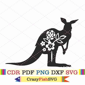 Känguru svg niedliche australische Clipart Tiere Druck