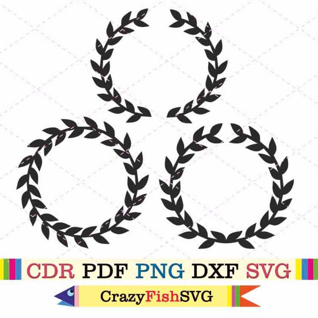 Laurel Wreath Svg Frame Floral Circle Border - Etsy