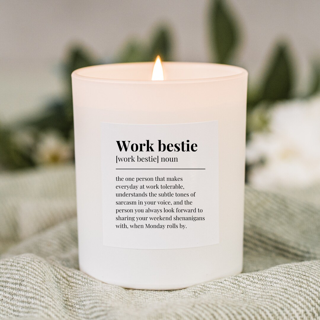 Work Bestie Candle Gift Birthday Candles Best Friend Etsy UK
