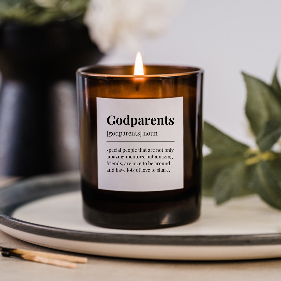 Godparents Candle Gift Birthday Candles Gifts Godmother Etsy