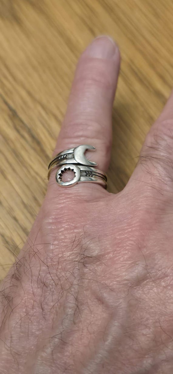 925 Silver Plated Wrench Ring - Etsy