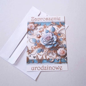 Set van 10 elegante uitnodigingen met envelop: rozen in pastelkleuren - aanpasbare uitnodigingen voor elke gelegenheid met aangepaste tekst