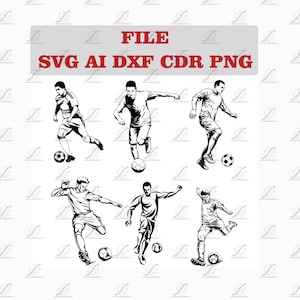 Fußball svg. digitale Datei. Laser cut Datei cricut cut Datei, Druckdatei. png, dxf, ai, cdr, svg Dateien