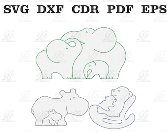 abstract puzzles online vector set. laser cutting puzzles, key rings. valentines svg. for use on laser, plotter, textile printers eps, dxf, cdr, svg.