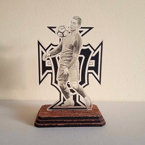 cristiano ronaldo figurine. shelf decor. portugal football figurines