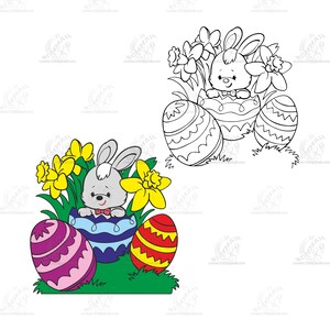 Osterhase Digitale Datei. Datei für CNC, Plotter, Laser, Textildrucker, Cricut Dateien pdf, dxf, cdr, svg