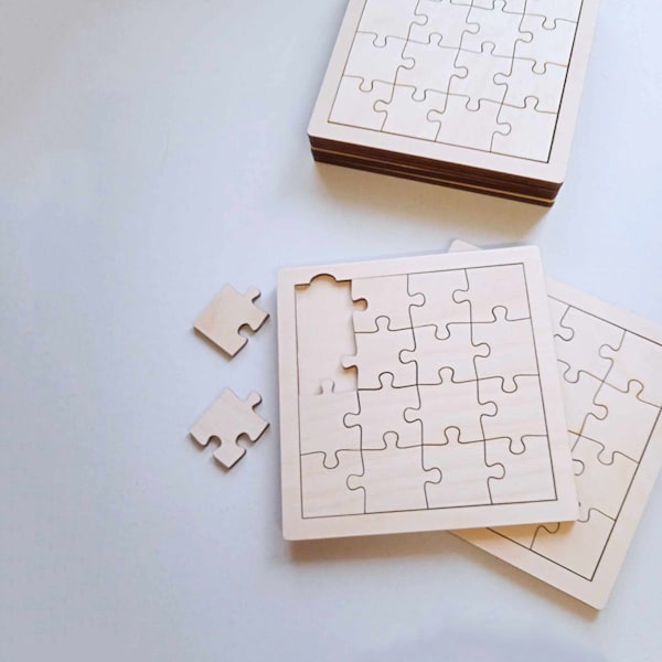 houten puzzels. doe het zelf. houten plano's voor handwerk. blanco voor decoupage