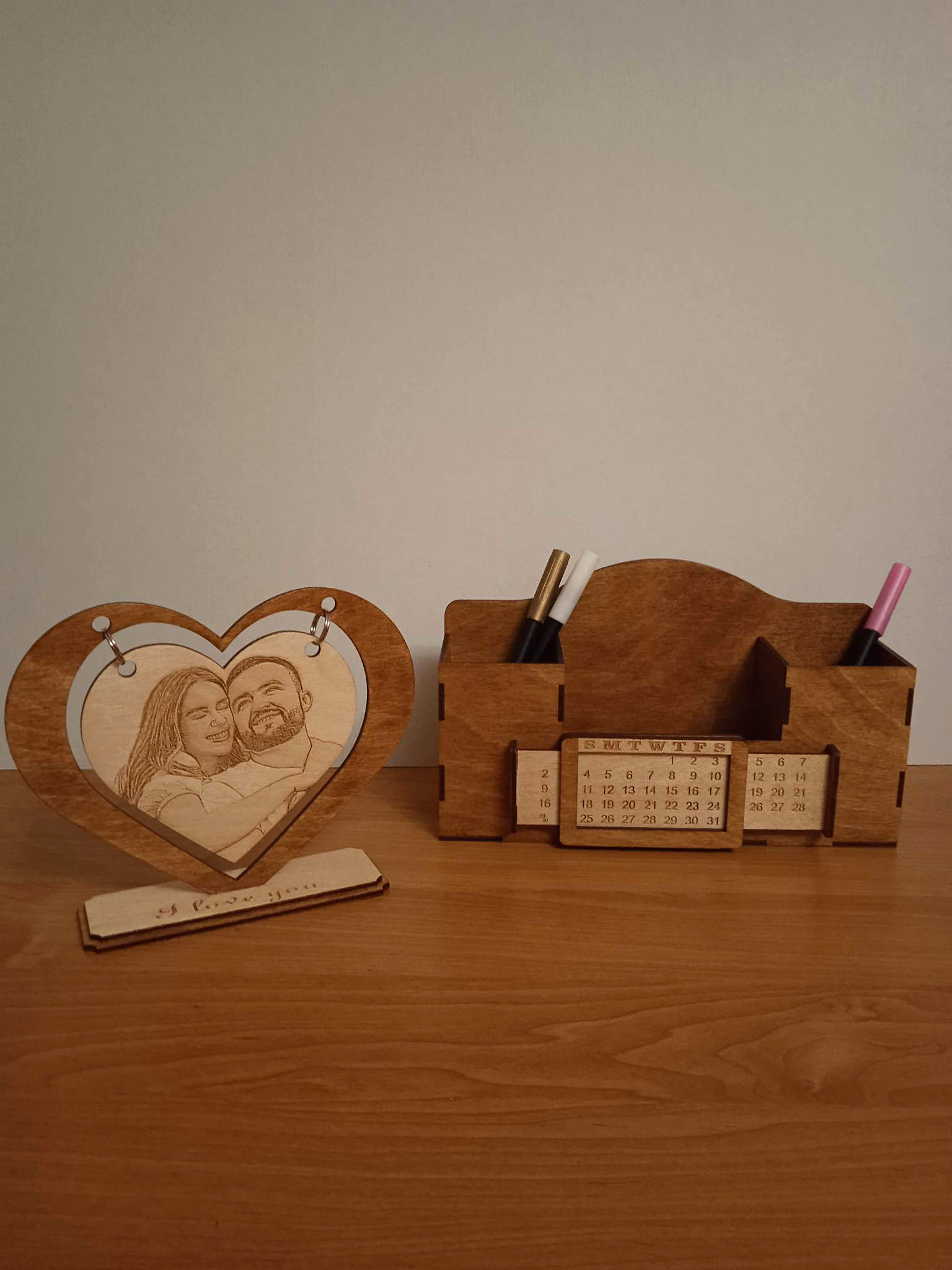 Personalized Desk Organizer. Multifunctional Wooden Etsy