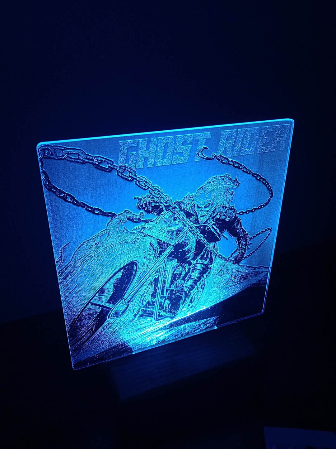 Ghost Rider. LED Lamp With Remote Control. 16 Colors of Light. 100% ...