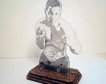 Mike Tyson Figurine. gift for boxer, gift for Mike Tyson fans. boxing style decor