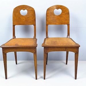2 Jugendstil Stühle von Richard RIEMERSCHMID für &quot;Vereinigte Werkstätten Dresden&quot; 1903
