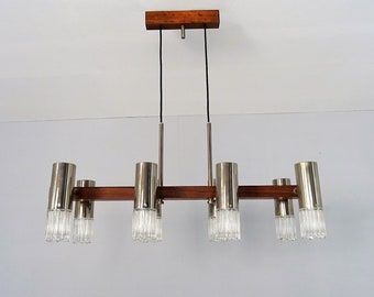 Vintage 50s  Scandinavian 6-light chandelier lamp