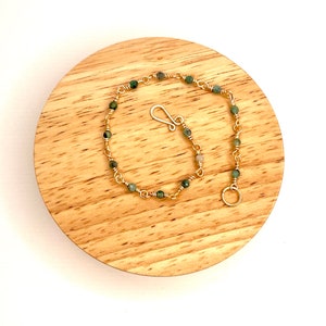 Archangel Raphael  Emerald Chain Bracelet