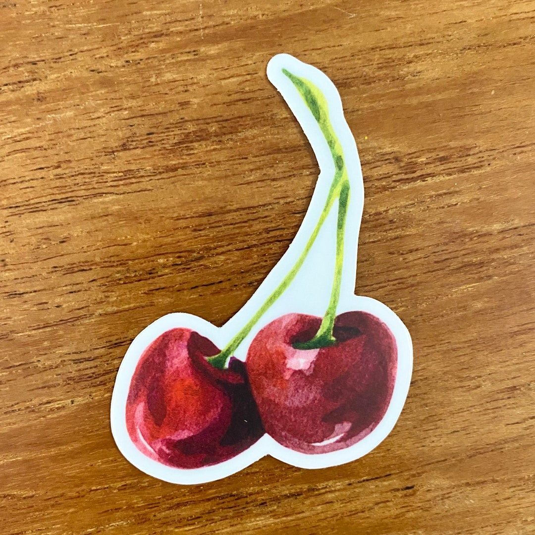 Cherry Sticker Watercolour Hand Drawn High Quality Great Decoration - Etsy