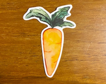 Carrot Sticker Watercolour Hand Drawn High Quality Great Decoration