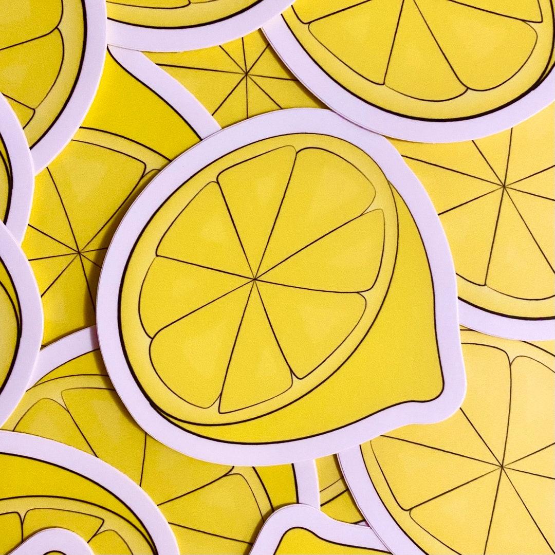 Large Lemon Sticker Lemon Sticker Bulk 50 Clipart High Quality Great Decoration - Etsy