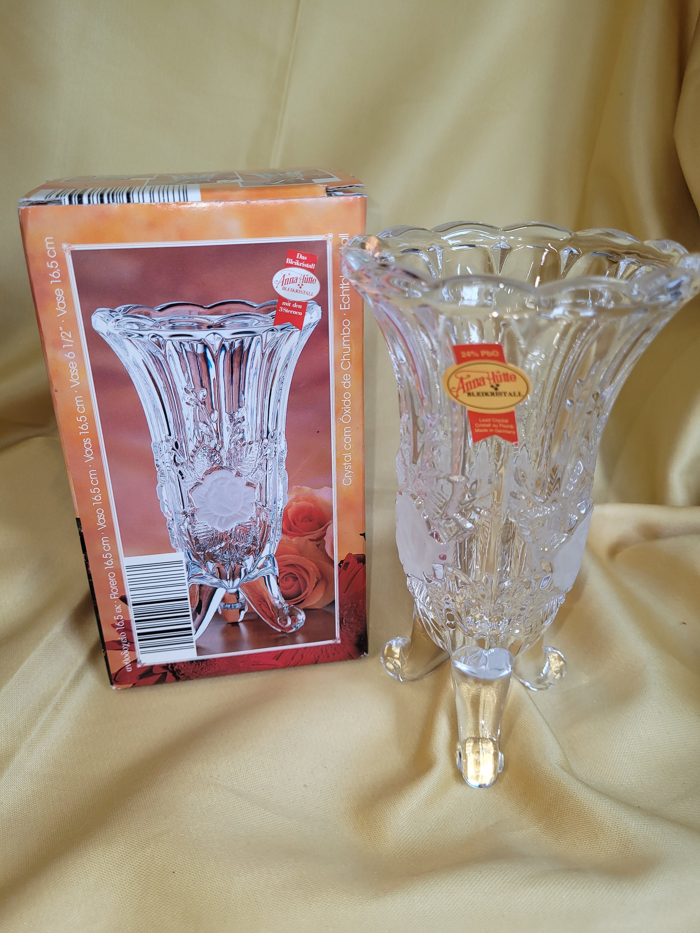 Anna Hütte Lead Crystal Vase - Etsy