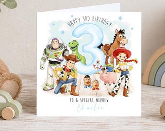 Tarjeta de cumpleaños de Toy Story, regalo de cumpleaños, hijo, nieto, sobrino - Woody y la pandilla