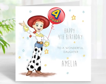 Toy Story Personalised Birthday Card,  Son Grandson Daughter Granddaughter - Jessie