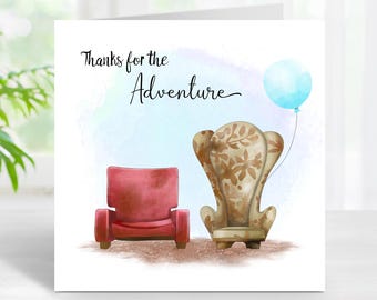 UP Anniversary or Valentines Card - Thanks for the Adventure - Ellie & Carl