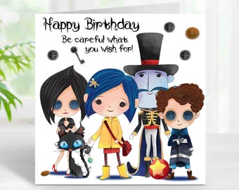 Coraline Birthday card