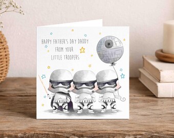 Tarjeta del Día del Padre para papá - Tres niños valientes