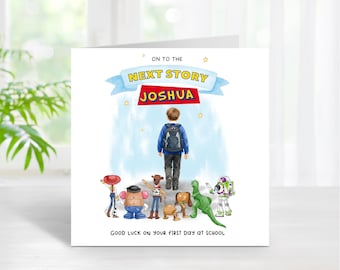 Personalised First Day at School card - Toy Story