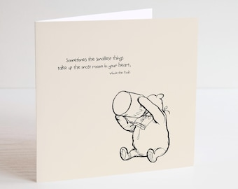 Winnie the Pooh Sentiment card - Smallest Things