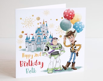 Toy Story Personalised Birthday Card, Birthday Gift, Woody and the Gang - Any age