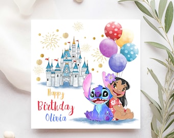 Personalised Children's Birthday Card - Cute Alien