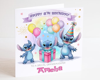 Personalised Alien Birthday Card - Daughter, Granddaughter Gift