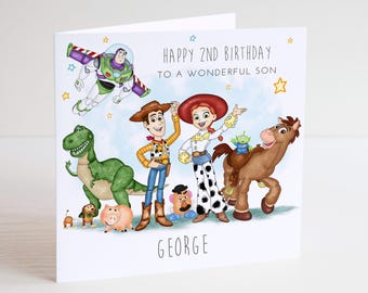 Toy Story Birthday Card, birthday Gift, Son Grandson Daughter Granddaughter - Woody and the Gang