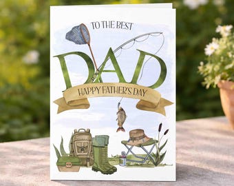 Fishing Father's Day Card  for Dad - best Dad