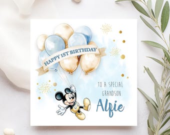 Mouse Boys Birthday Card - Birthday Gift - Daughter Granddaughter - Mickey