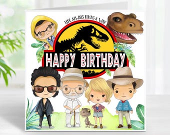 Jurassic Park Birthday Card