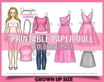 Paper Doll Printable PDF Lisette / Kids Toys / Craft Kit / - Etsy Singapore