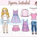 Samantha Printable Paper Doll With Coloring Page for Fashion Design,diy ...