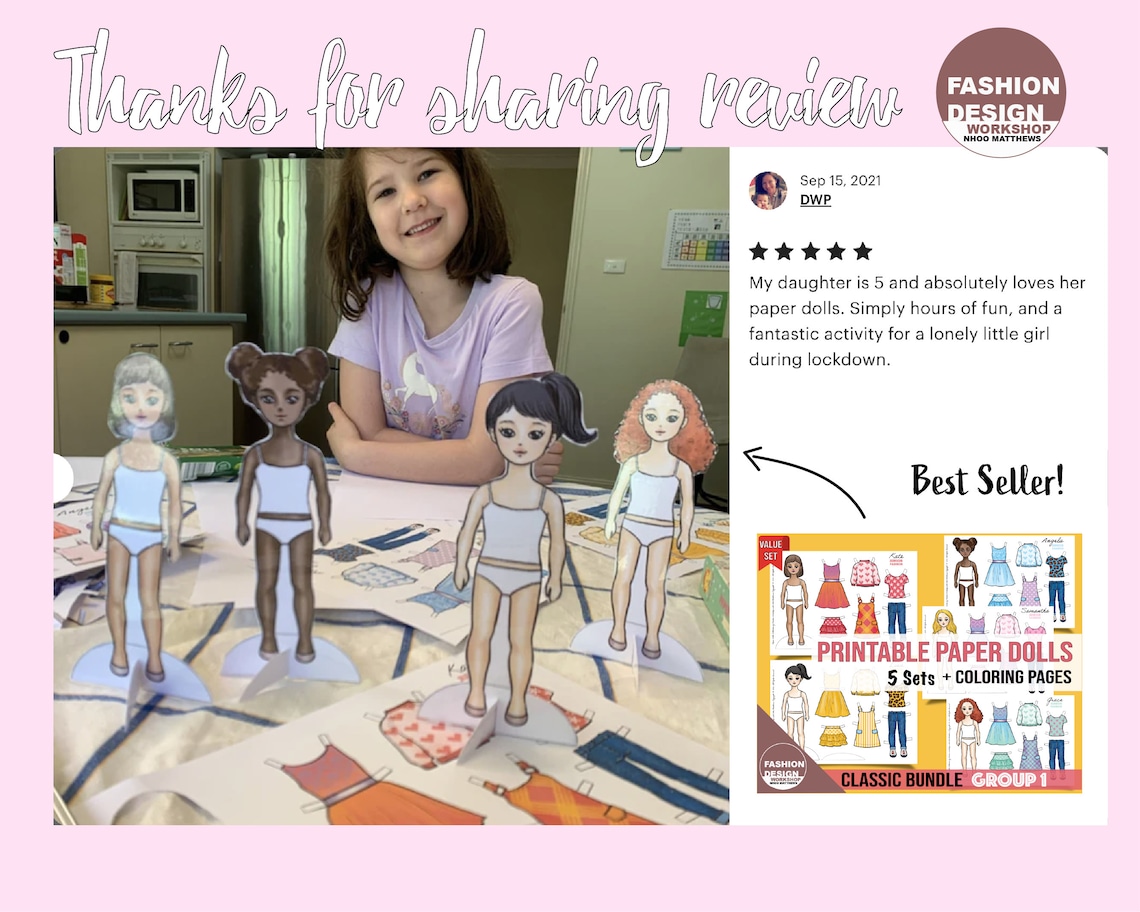 Samantha Printable Paper Doll With Coloring Page for Fashion - Etsy