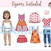 Kate Printable Paper Doll With Coloring Page for Fashion Design,diy Art Hobby. Instant Download ...