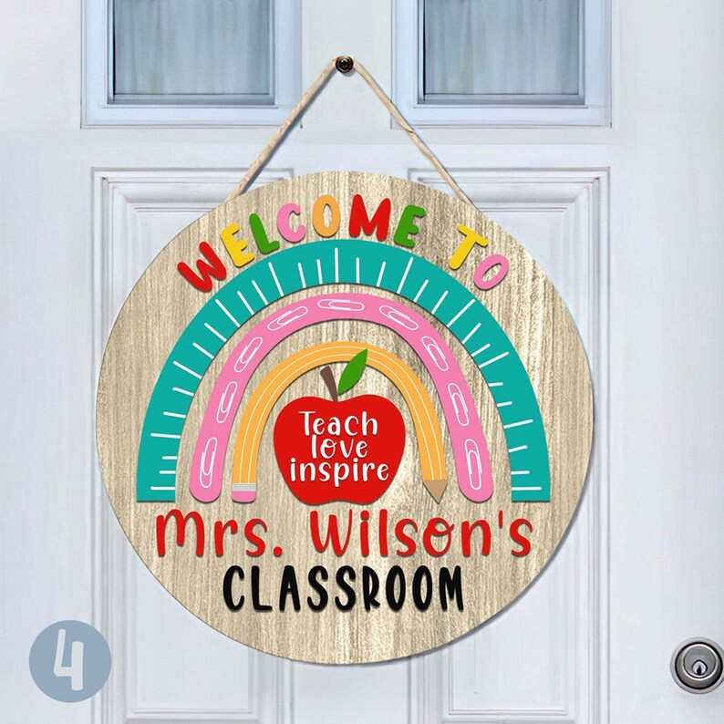 Custom Teacher Sign Teacher Door Sign Classroom Door Sign Etsy