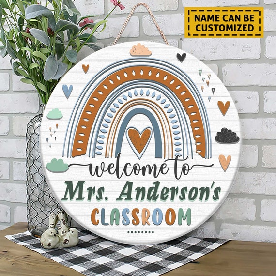 Personalized Classroom Sign for Teachers Teacher Door Sign - Etsy