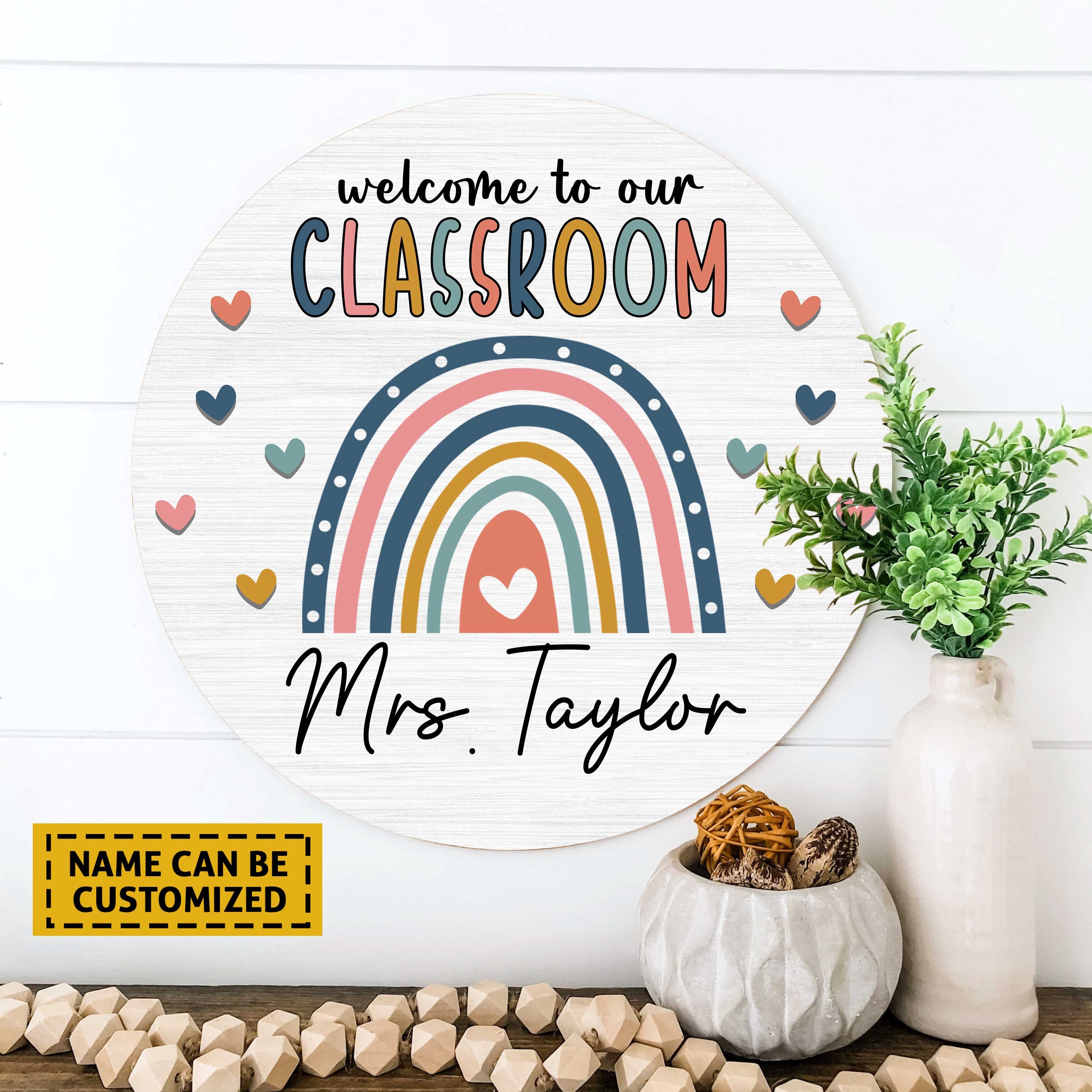 Custom Teacher Door Sign Classroom Door Sign Rainbow Door Etsy Australia