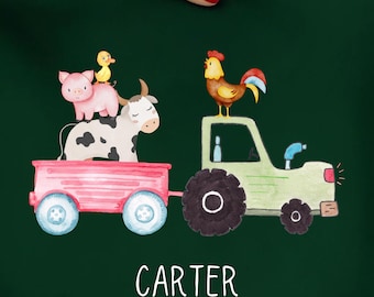 Watercolor Farm Animals PNG for Kids, Cow, Pig, Chicken, Digital Download for Sublimation