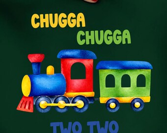 Chugga Chugga Two Two PNG, 2nd Birthday Train Design for Boys, Digital Download for Sublimation