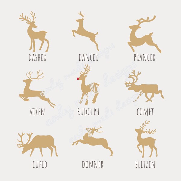 The 12 christmas reindeer names