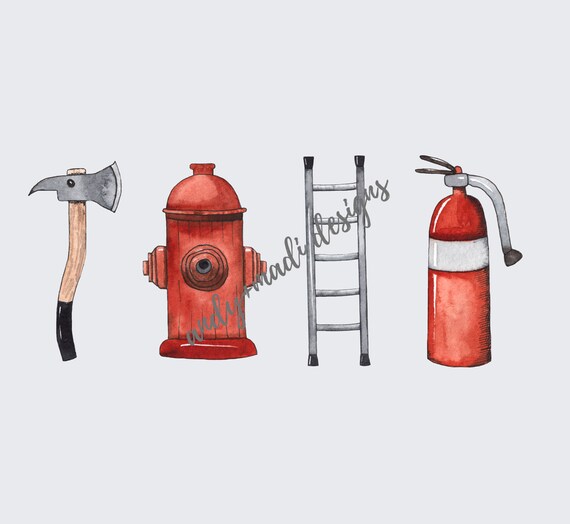 Firetruck Parts PNG Ladder Fire Hydrant / Digital Download Etsy