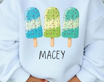 Watercolor PNG, Popsicles / Ice-cream, Summer Design for Kids - Digital download for Sublimation