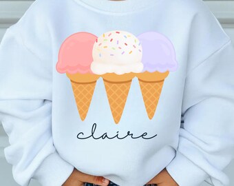Icecream Trio PNG, Girls/Kids Summer Design, Digital Download for Sublimation