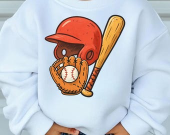 Baseball PNG, Baseball Shirt Design for Kids/Boys, Sports Season, Retro Ball Design, Digital Download for Sublimation